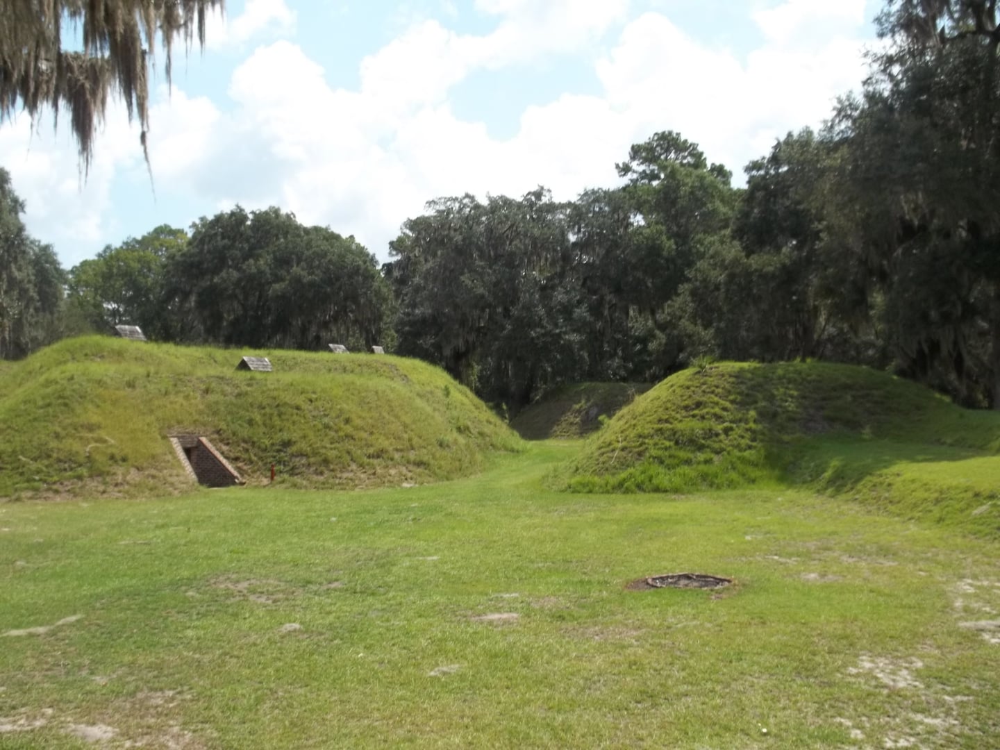 Interior earthworks and emplacements at Fort McAllister Historic State Park near Richmond Hill, Georgia