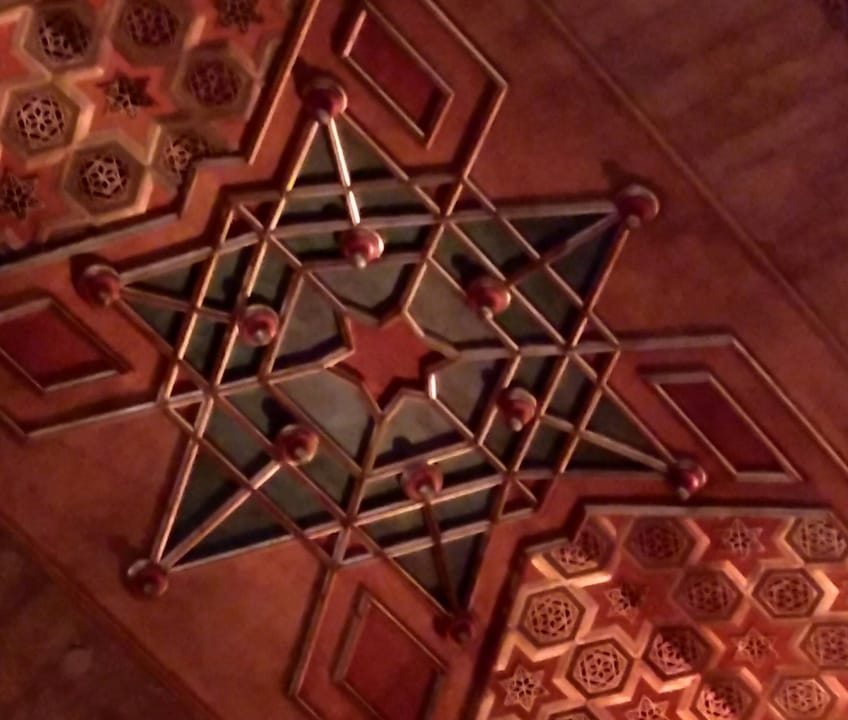 A star-patterned Moorish Revival decorative ceiling panel inside the Fox Theatre, Atlanta.