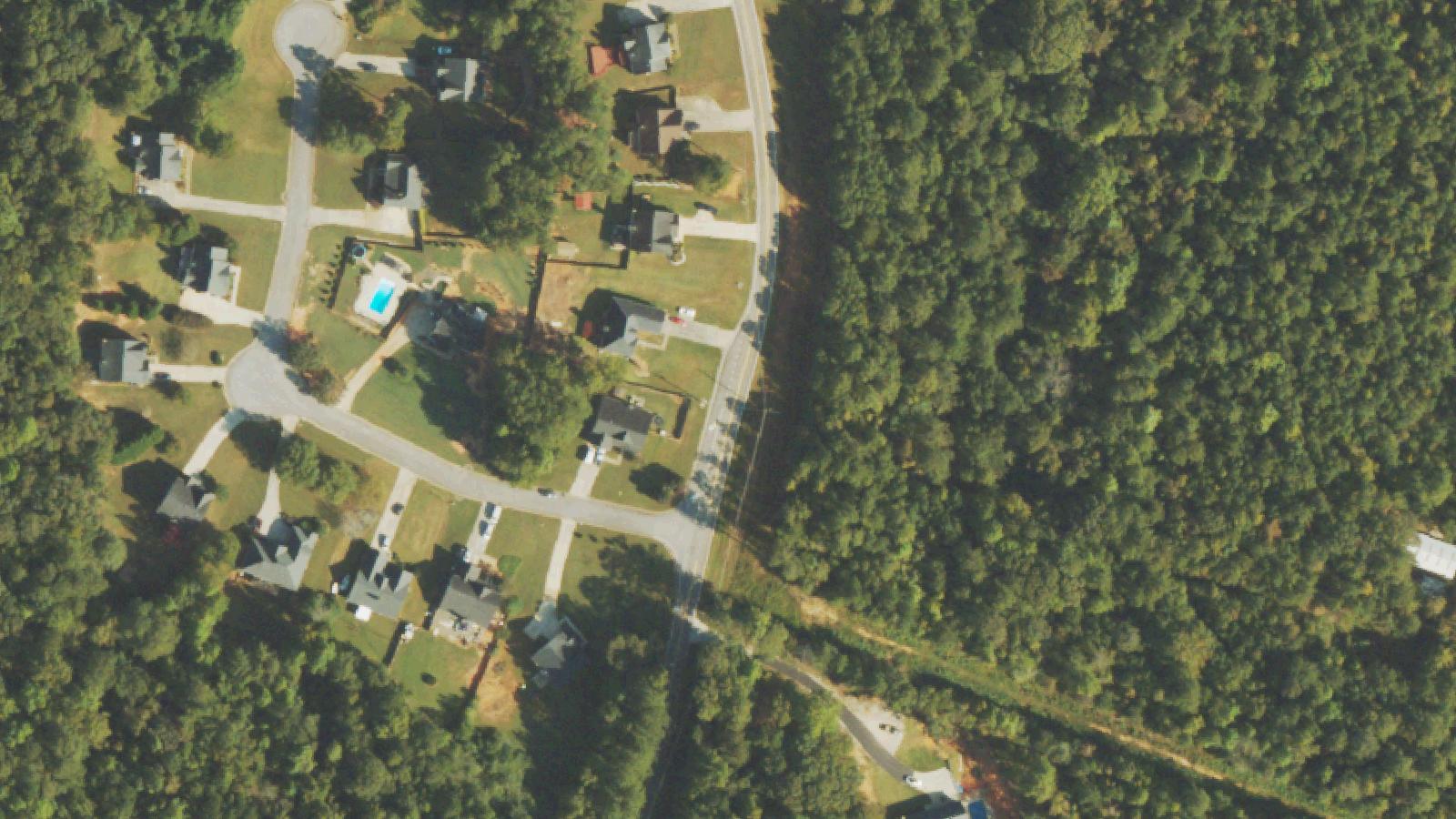 Aerial survey view of Gray Road