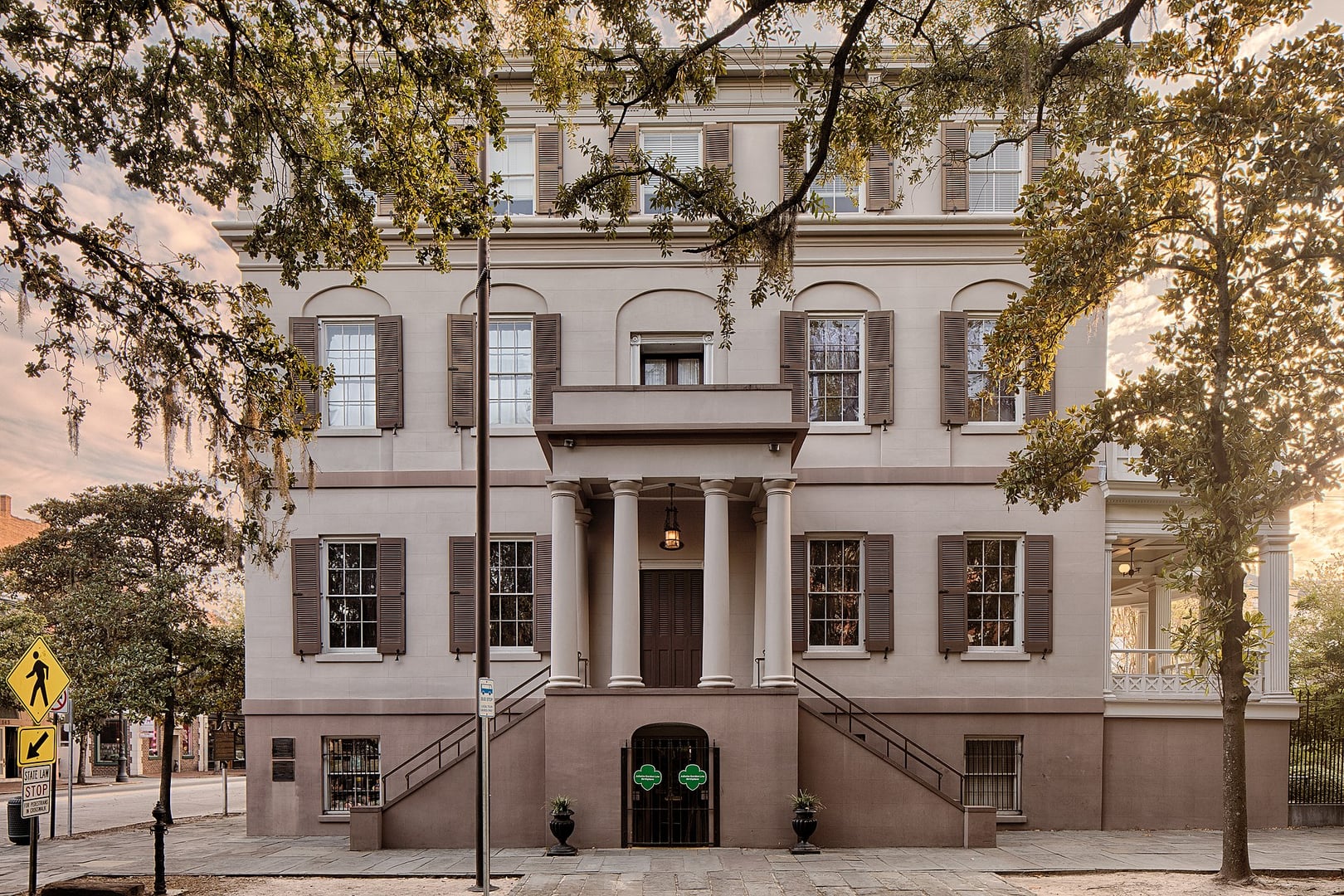 The Juliette Gordon Low Birthplace (Wayne-Gordon House), an 1821 Regency mansion in the Savannah Historic District where the Girl Scouts founder was born in 1860.