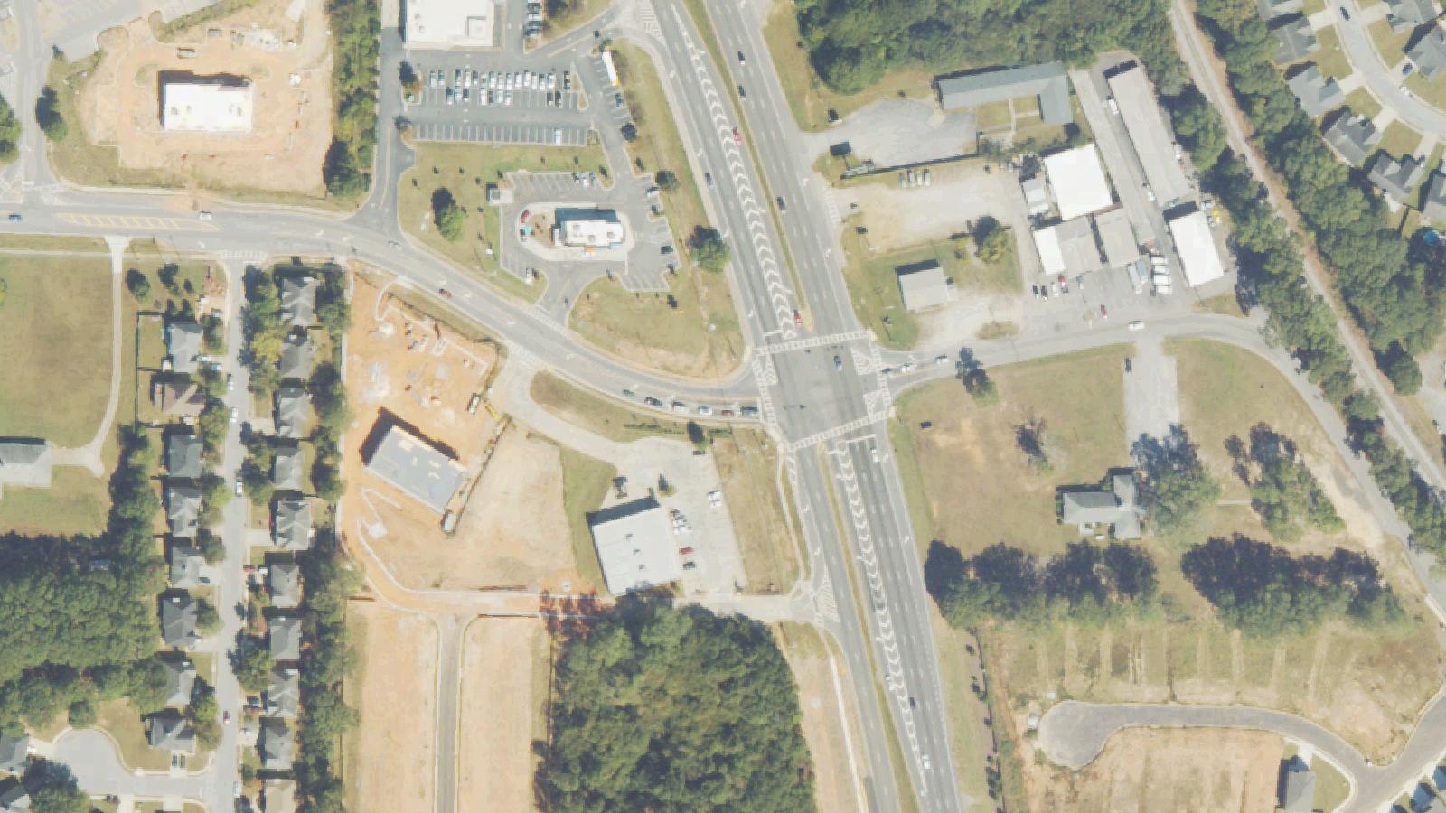 Aerial survey view of Lovejoy Road