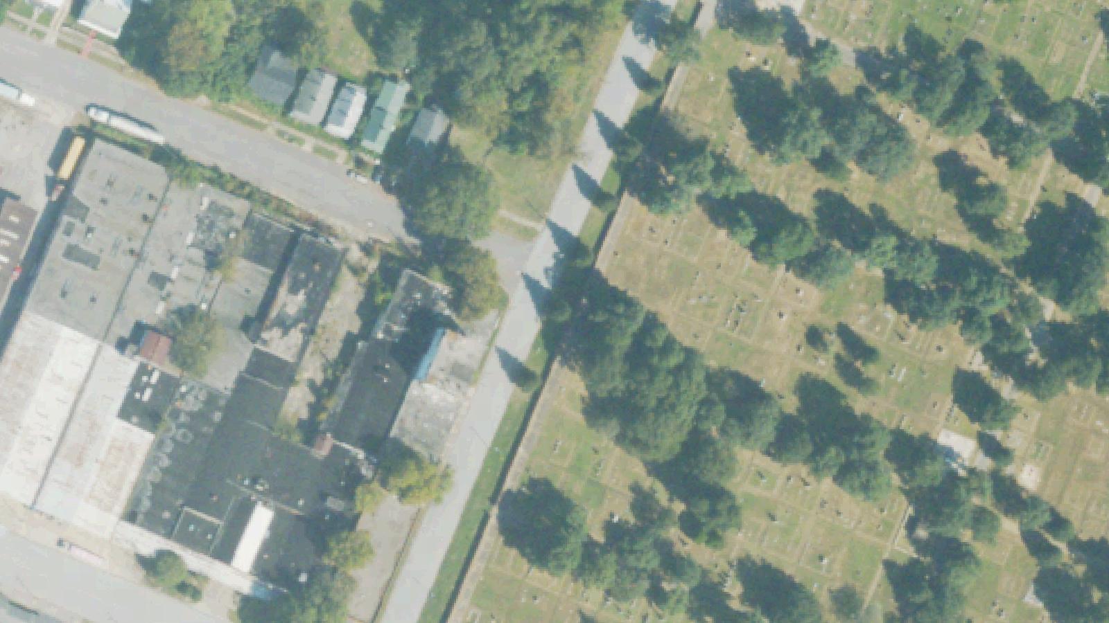 Aerial survey view of Magnolia Cemetery