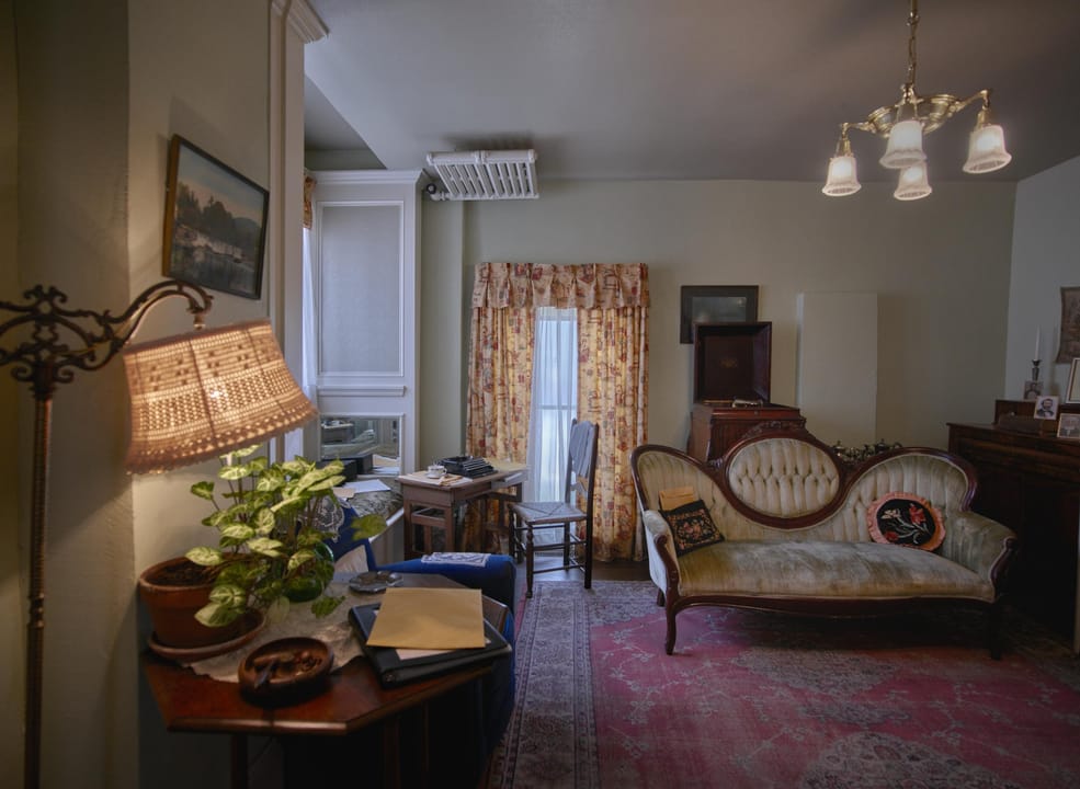 A recreated period parlor inside the Margaret Mitchell House museum, Atlanta, photographed 2017 by Carol M. Highsmith.
