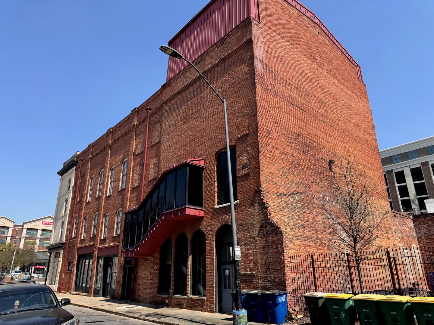 Exterior facade of the 1910 Morton Theatre, a Beaux-Arts building at 195 West Washington Street in downtown Athens, Georgia.