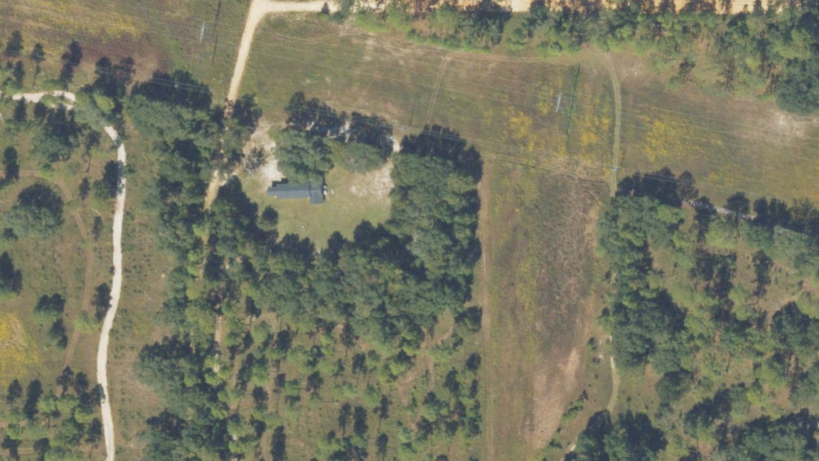 Aerial survey view of Seven Churches Road (Hard-Up Road)