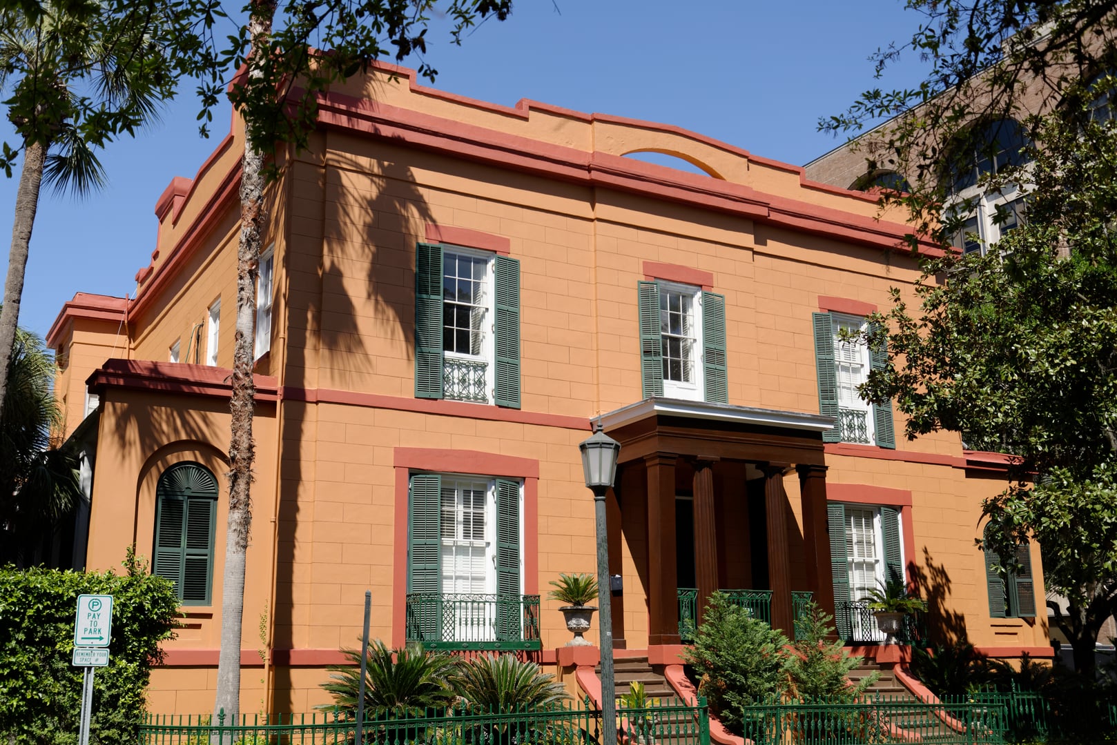 The Sorrel-Weed House, an 1840 Greek Revival mansion at 6 West Harris Street in Savannah, Georgia