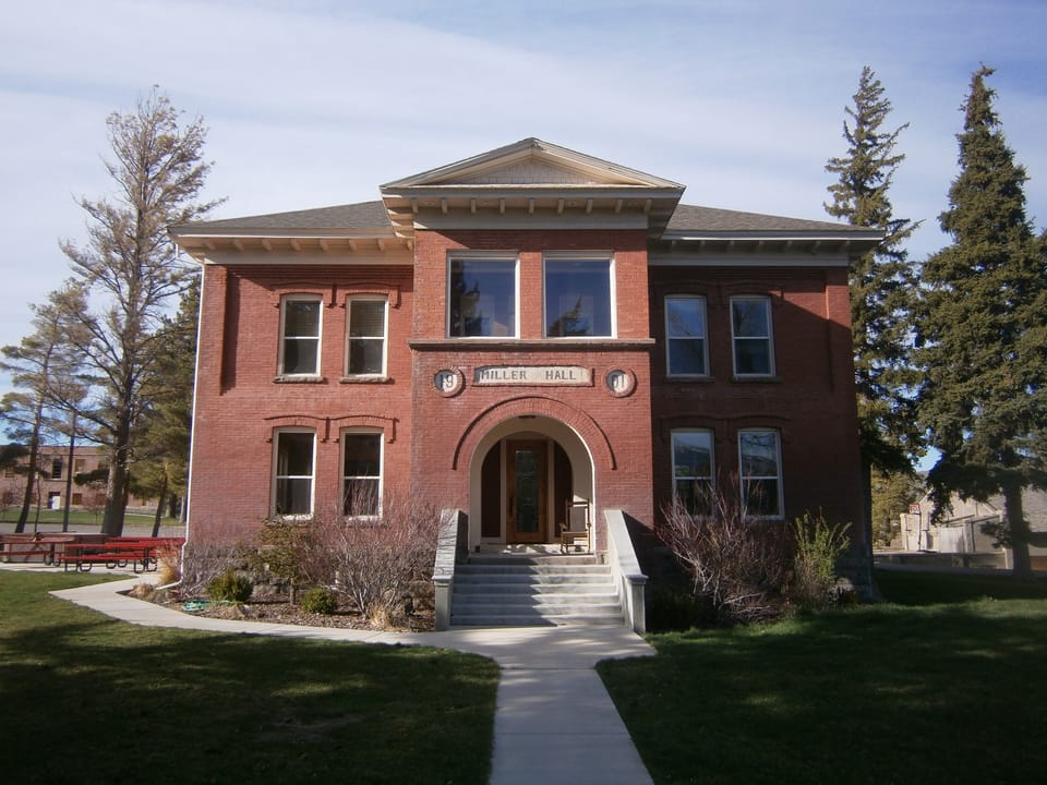 Miller Hall, one of the historic brick buildings on the Albion Normal School campus, Albion, Idaho.