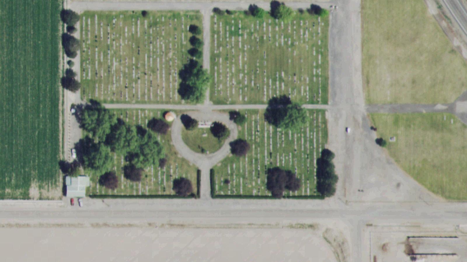 Aerial survey view of Marsing-Homedale Cemetery