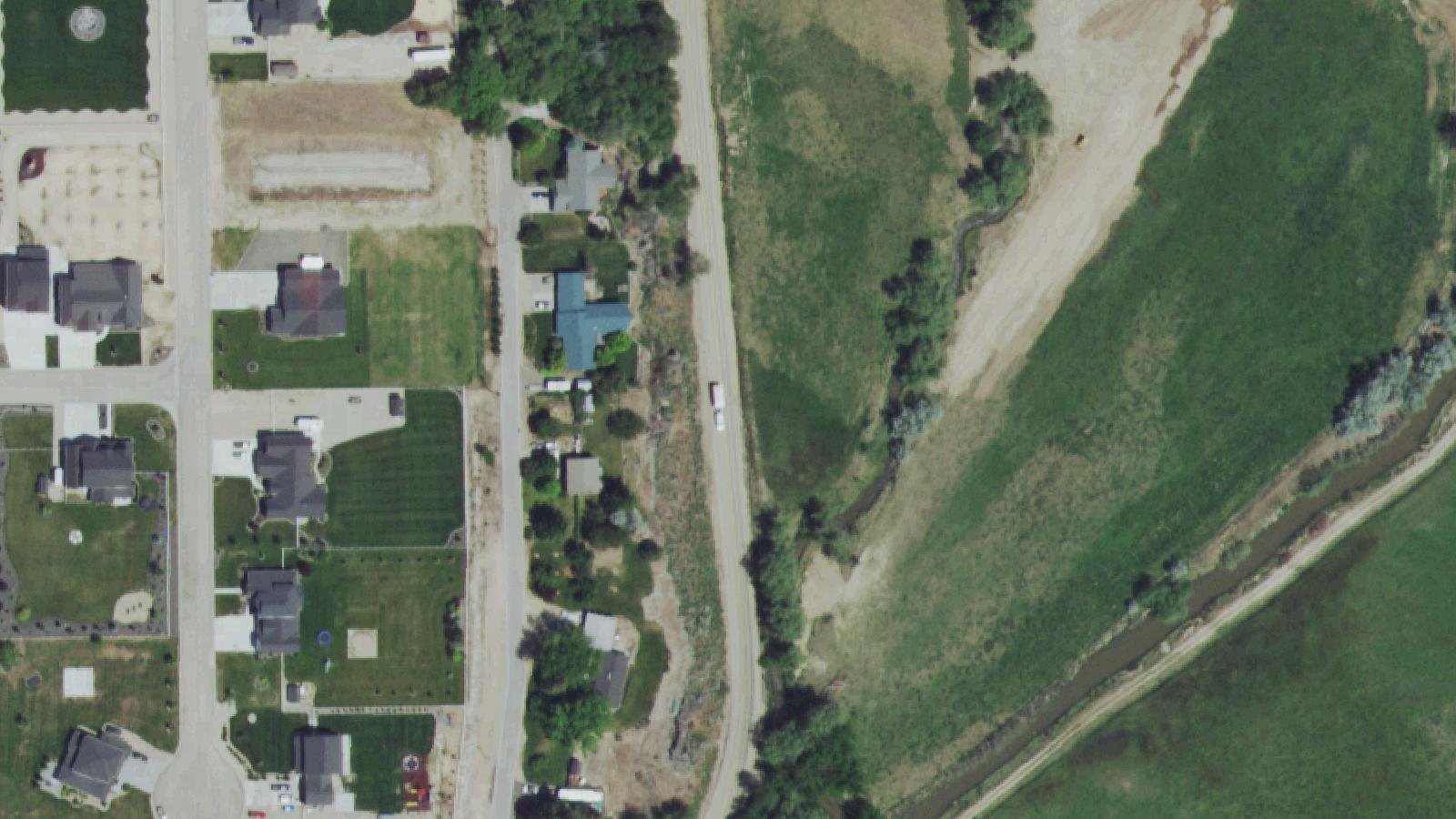 Aerial survey view of River Road Bridge