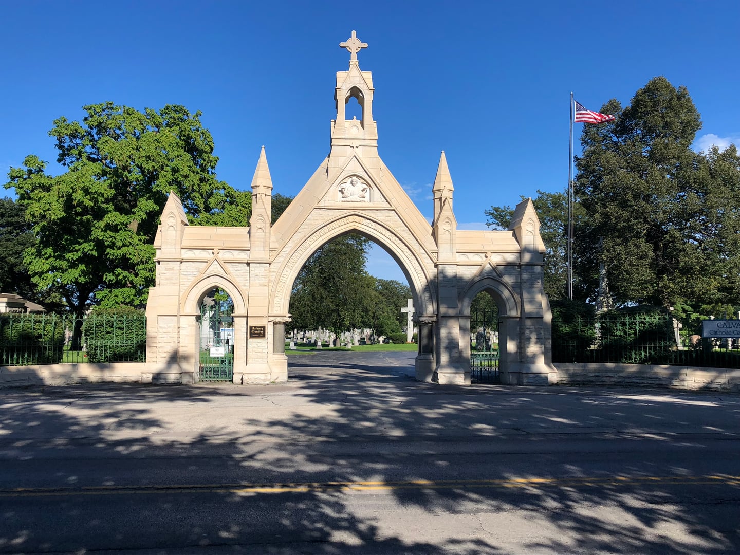 Calvary Cemetery mausoleum structures in Springfield, Illinois