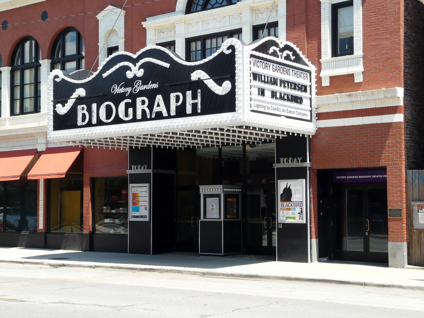 Biograph Theater marquee in Chicago where John Dillinger was killed in 1934