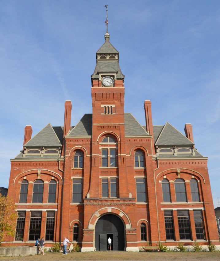 Pullman Palace Car Company clock tower and administration building in Chicago Pullman Historic District