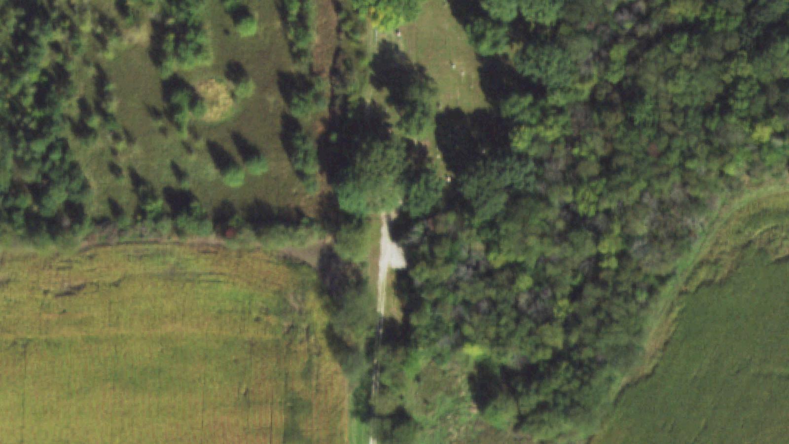 Aerial survey view of Moon Point Cemetery