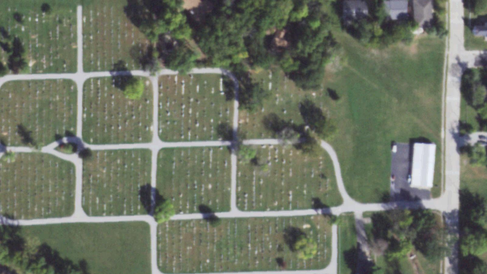 Aerial survey view of Mt. Zion Cemetery