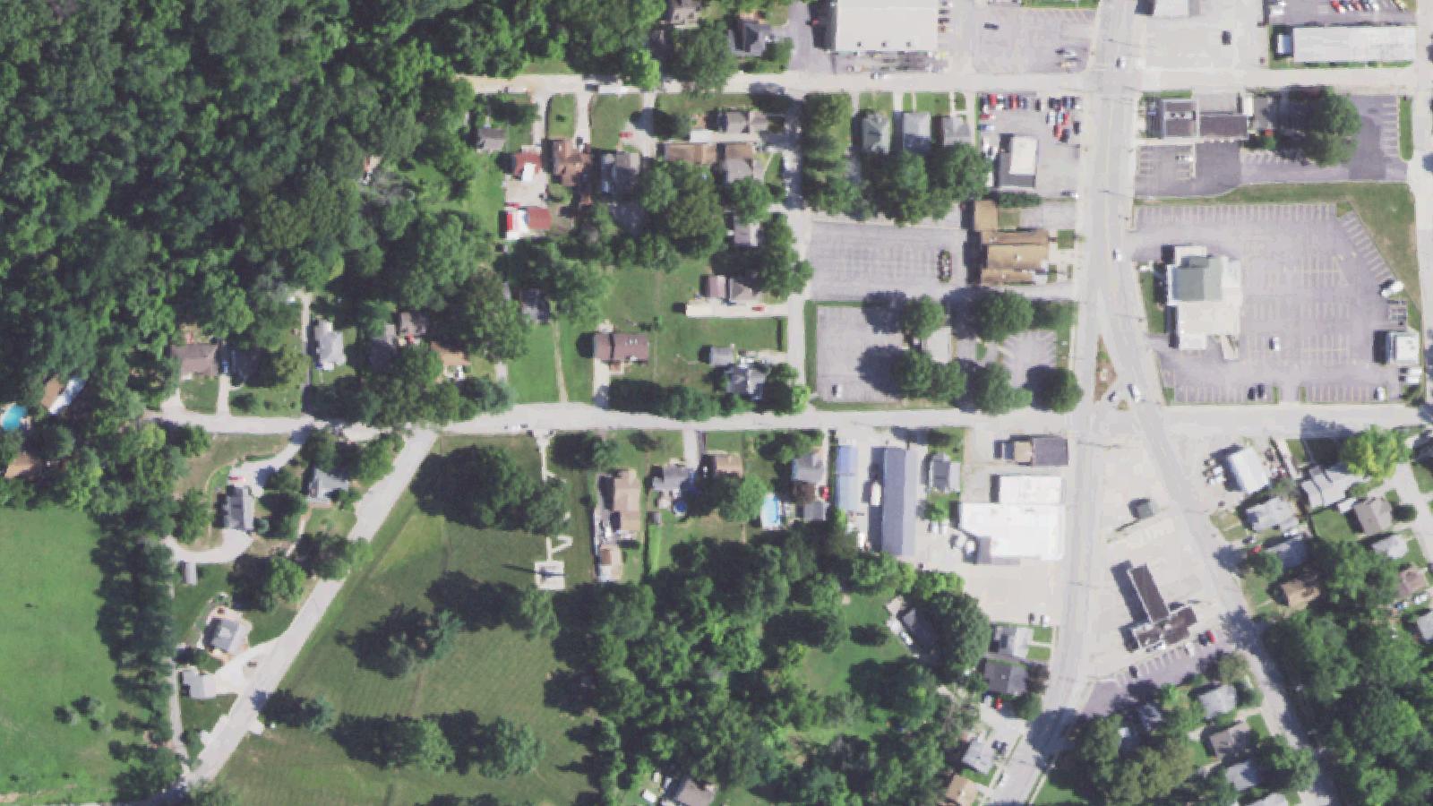 Aerial survey view of North Alton Confederate Cemetery