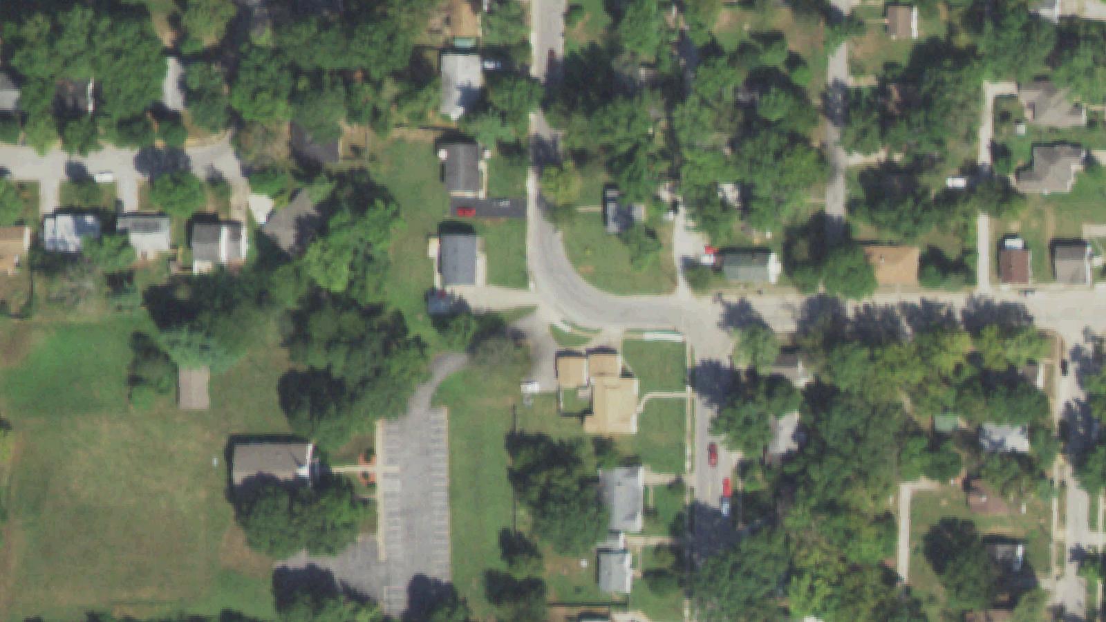 Aerial survey view of Oakland Cemetery