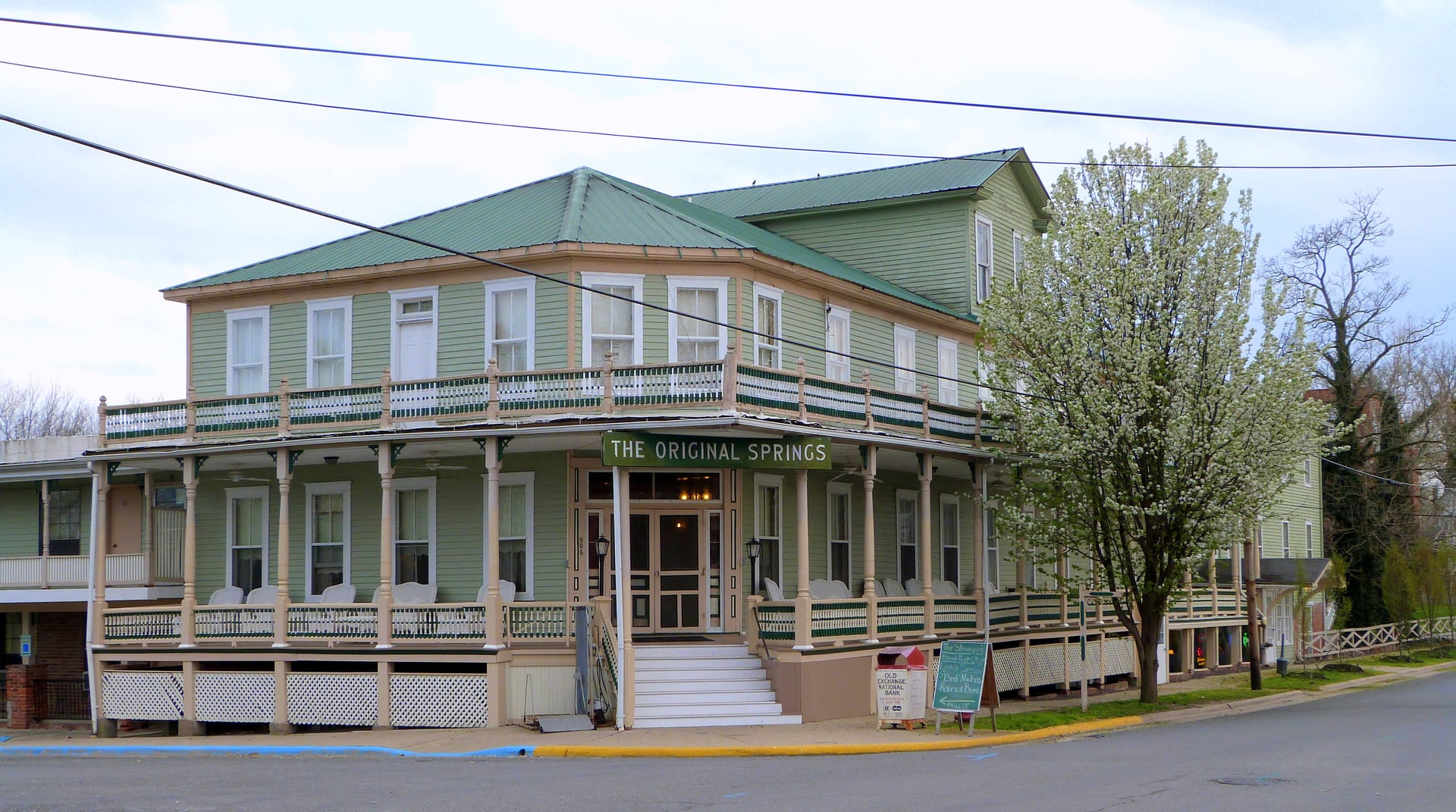 Original Springs Hotel and Bathhouse exterior, Okawville Illinois