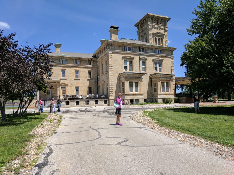 A color daytime view of Quarters One from the walking path, Rock Island Arsenal, taken during Wiki Loves Monuments 2017.