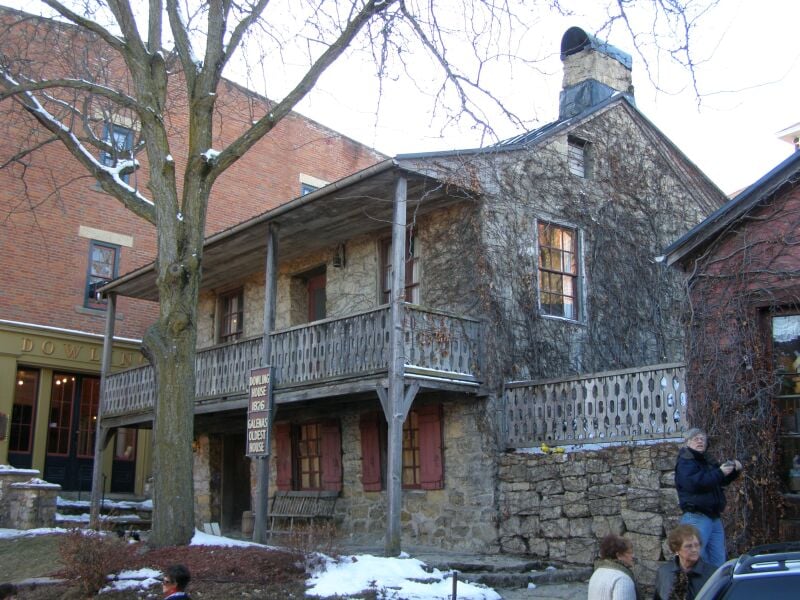The Dowling House, an 1826 limestone trading post and the oldest building in Galena, Illinois