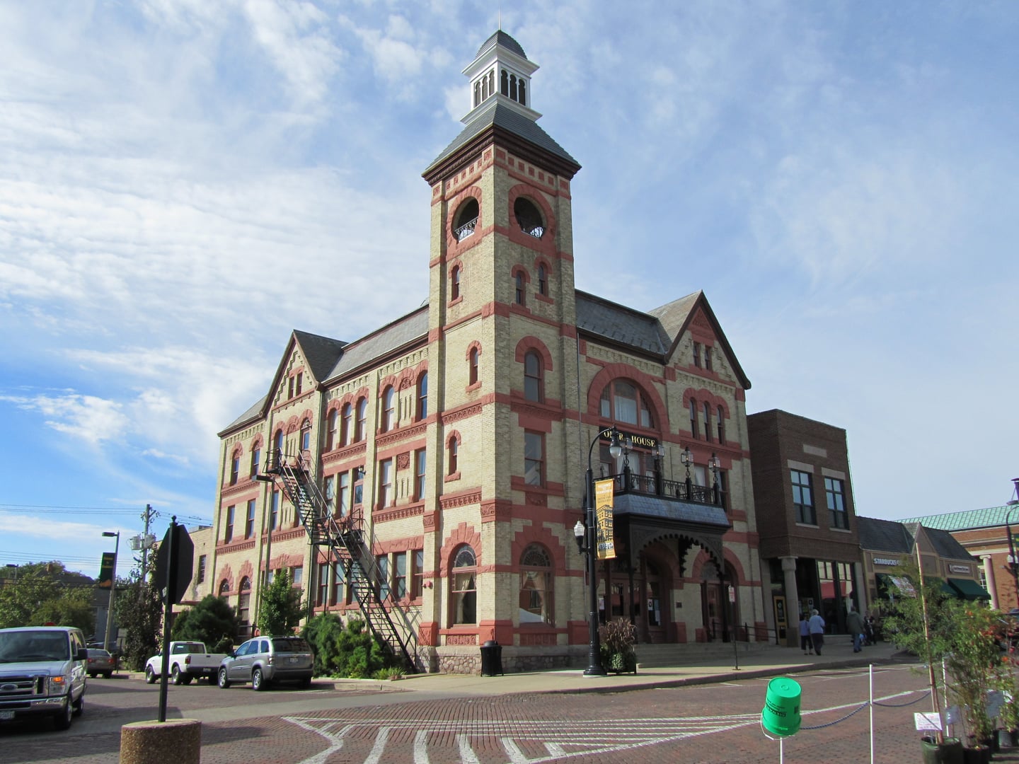 Historic Woodstock Opera House on the town square in Woodstock Illinois