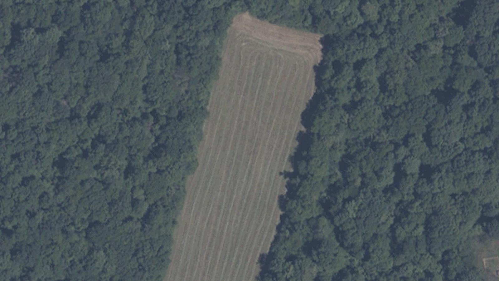 Aerial survey view of 100 Steps Cemetery