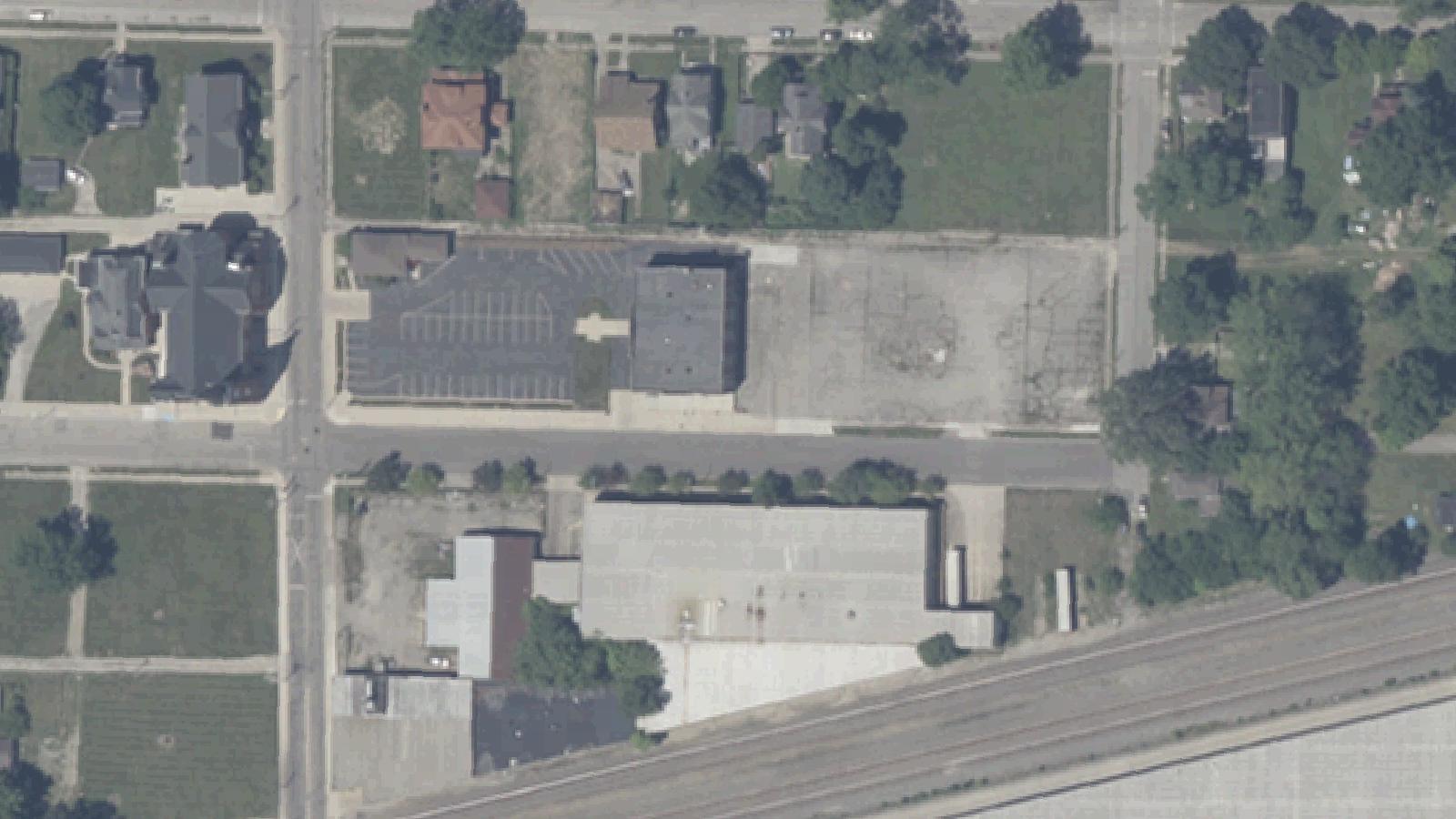 Aerial survey view of Beech Grove Cemetery