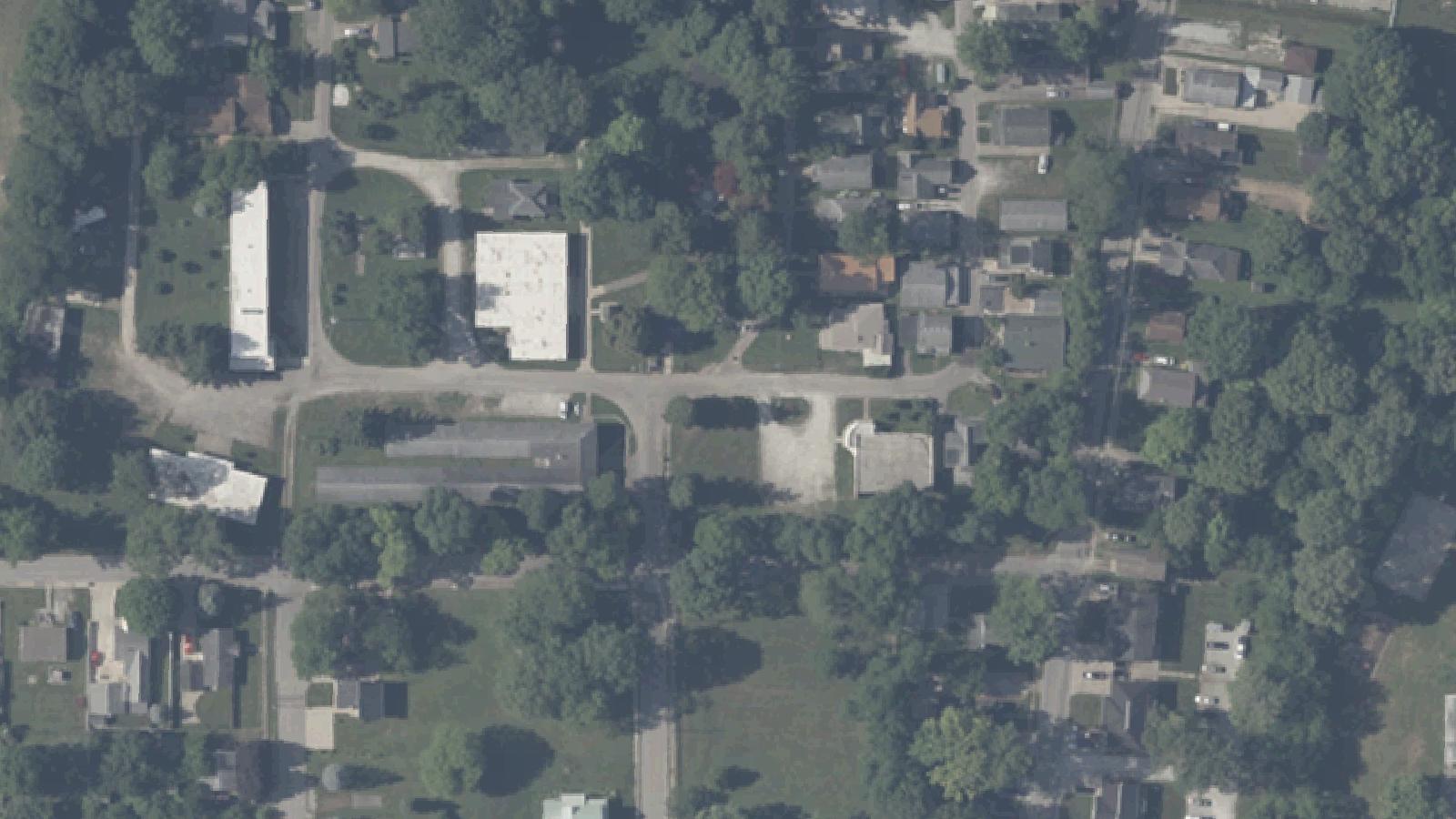 Aerial survey view of Camp Chesterfield