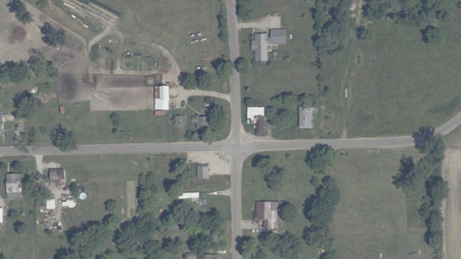 Aerial survey view of Cinderella's Grave (Finch Cemetery)