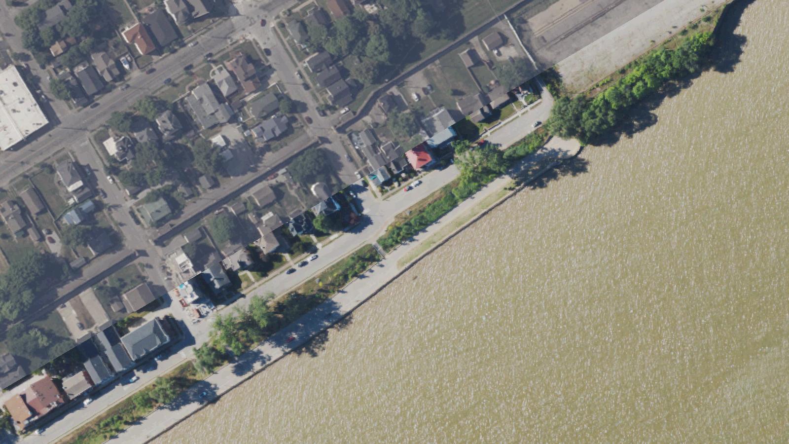 Aerial survey view of Colston Memorial Park