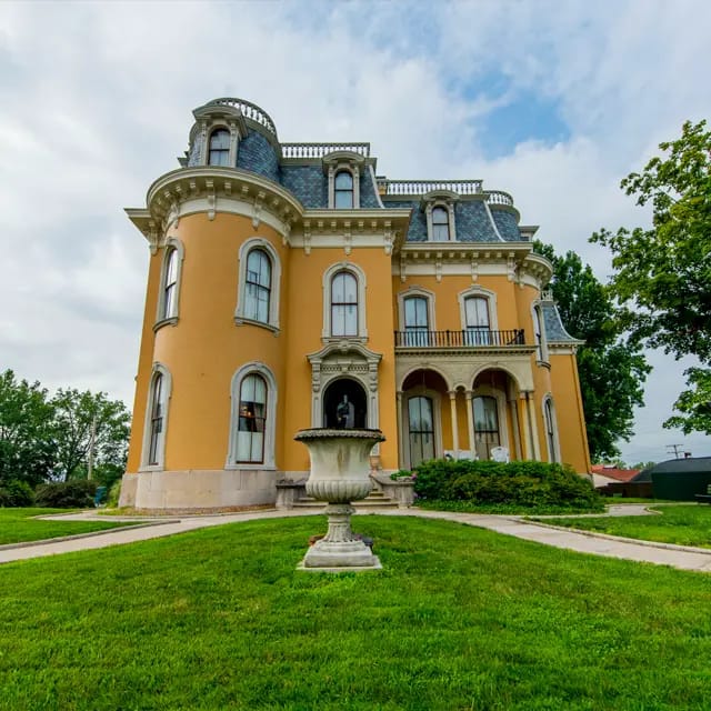 Culbertson Mansion 25-room Second Empire facade in New Albany Indiana