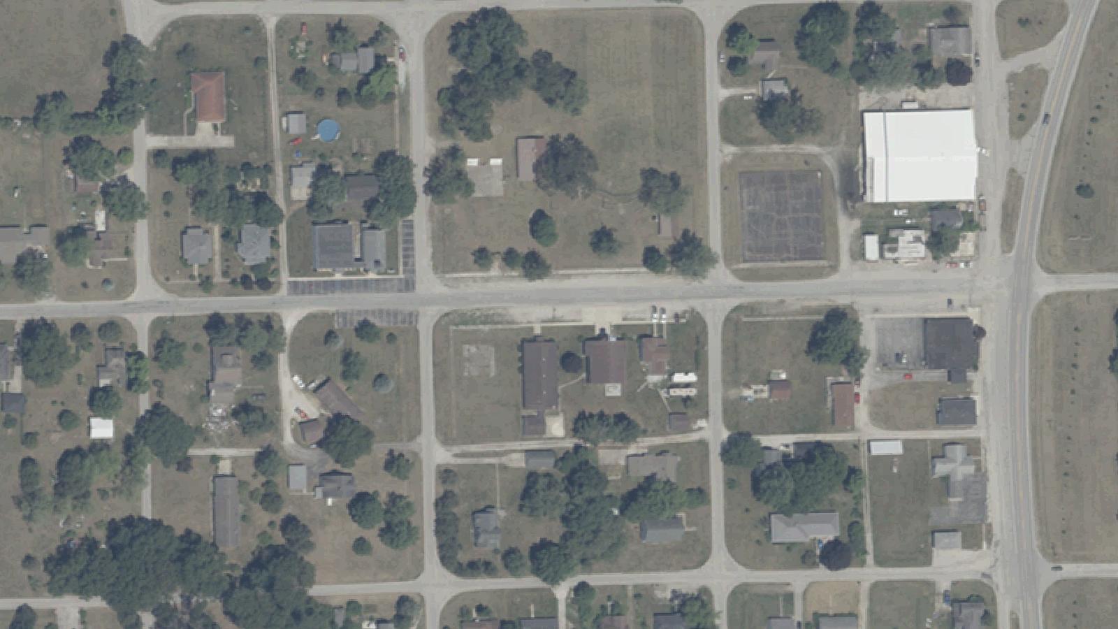 Aerial survey view of Dog Face Bridge