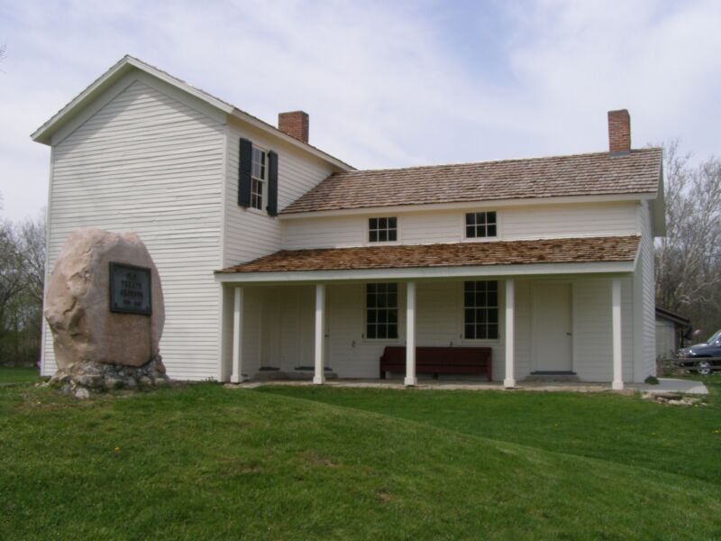Chief Richardville's house at the Historic Forks of the Wabash site in Huntington, Indiana