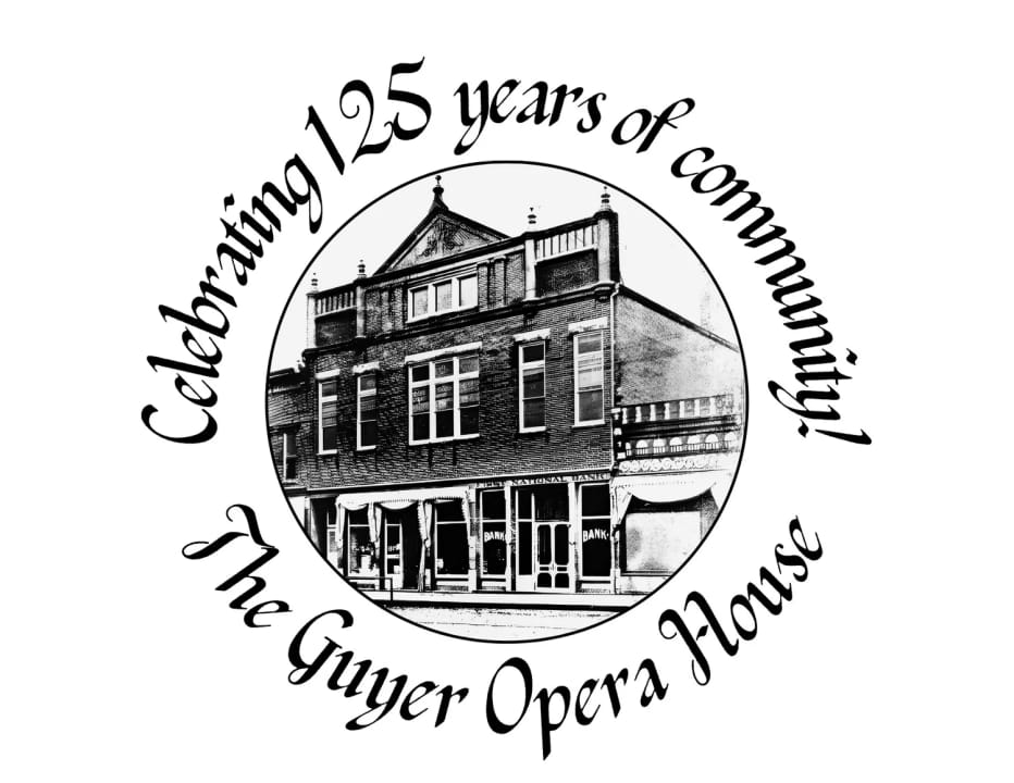 Facade of the 1901 Guyer Opera House on West Main Street in Lewisville, Indiana