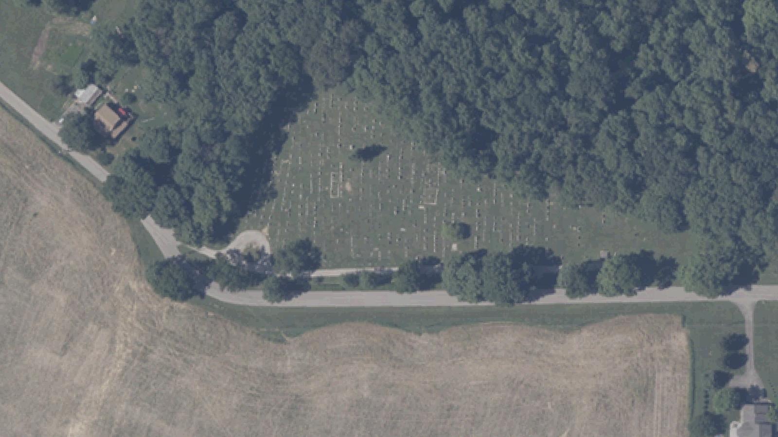 Aerial survey view of Hanover Cemetery