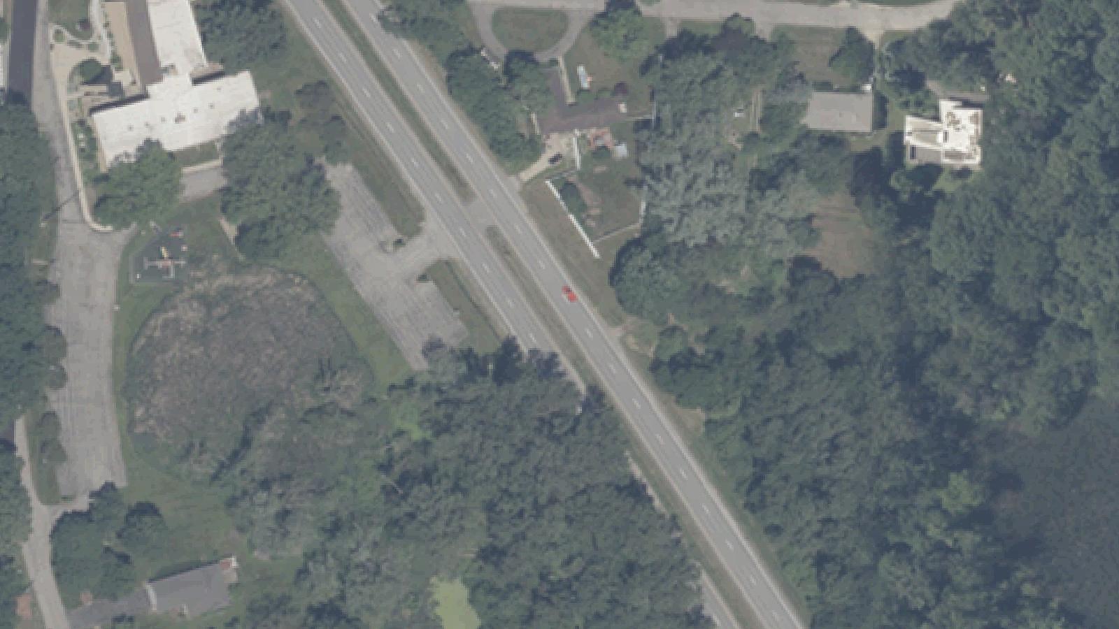Aerial survey view of Patton Cemetery (Belle Gunness Victims' Graves)