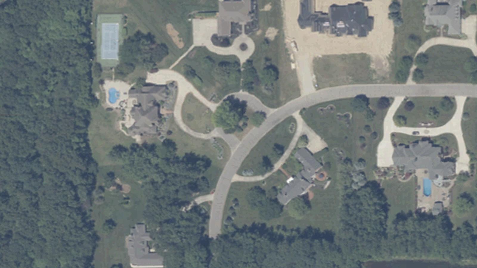 Aerial survey view of Portage Prairie Cemetery
