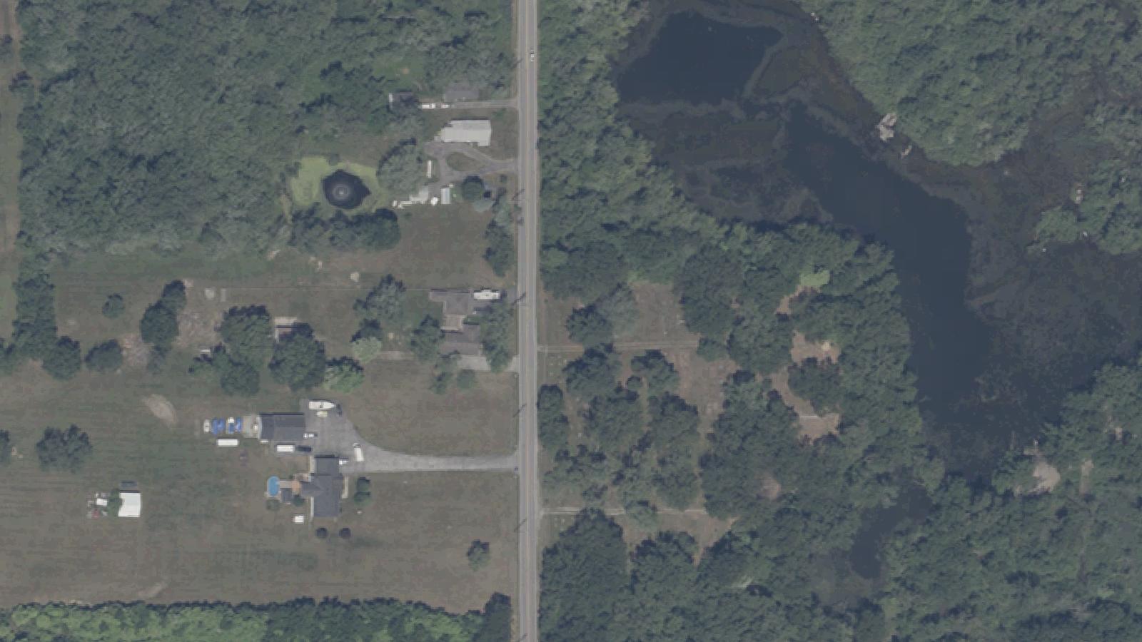 Aerial survey view of Reeder Road