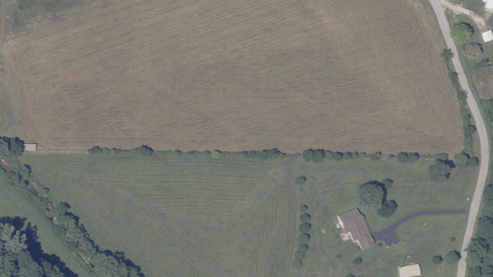 Aerial survey view of Stepp Cemetery