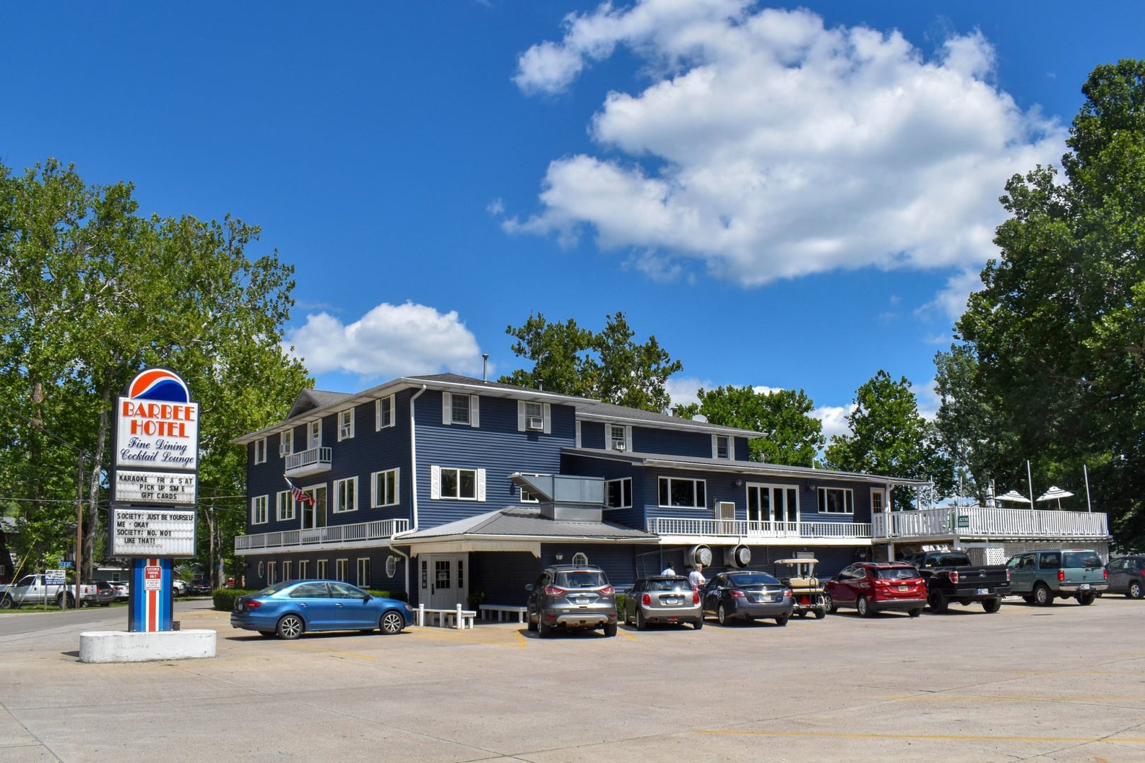 The Barbee Hotel, a historic 1923 lakeside hotel between Big and Little Barbee Lakes at 3620 N Barbee Road, Warsaw, Indiana, famously a 1920s Al Capone hangout