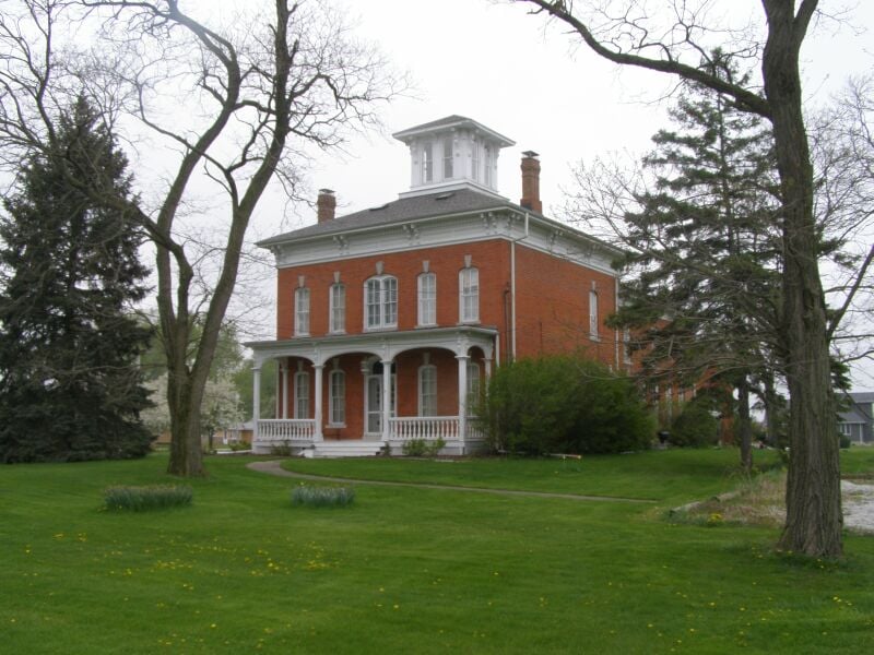 Josephus Wolf House (Wolf Mansion) historic exterior, Porter County, Indiana