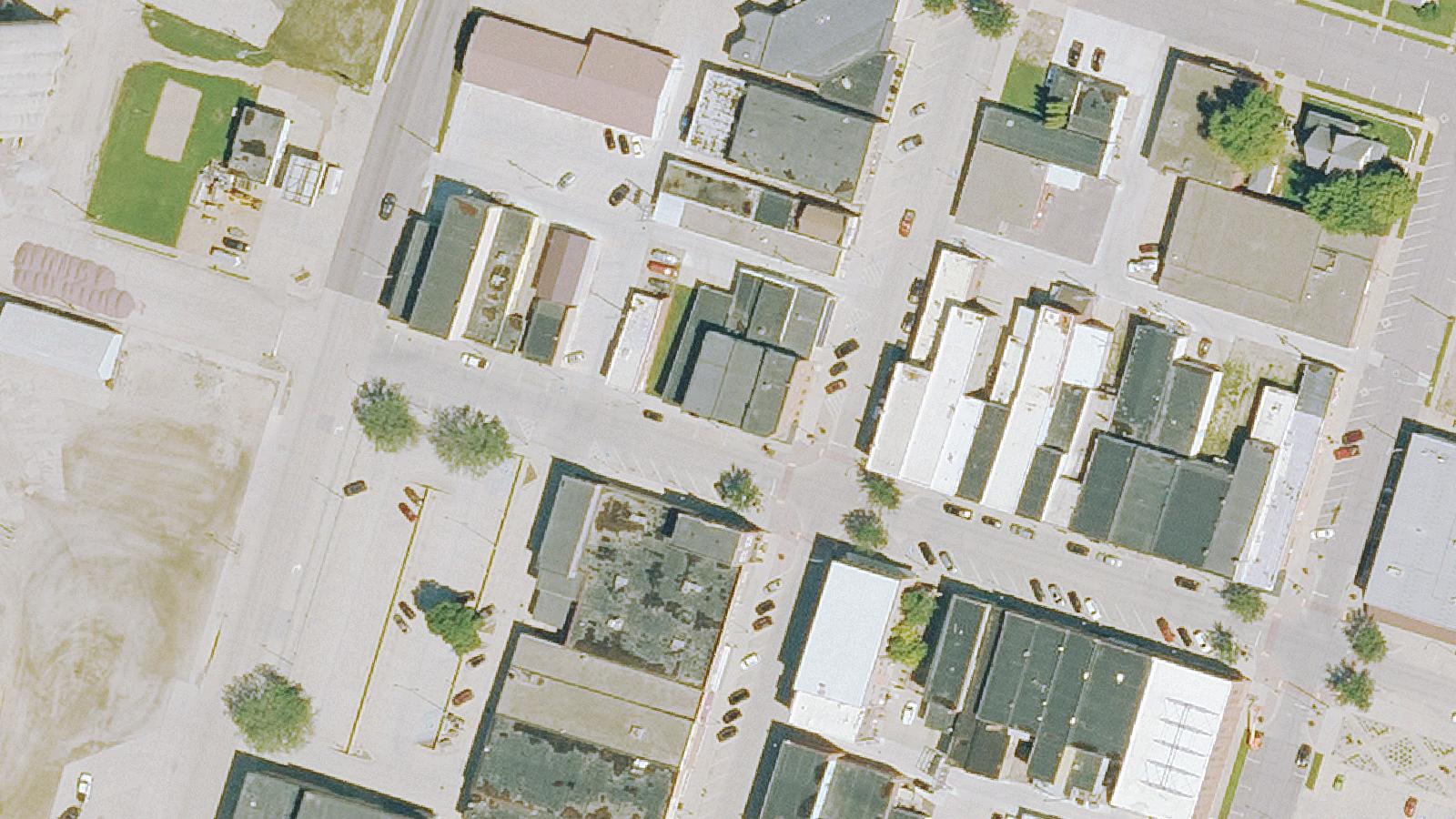 Aerial survey view of 9th Street Graveyard