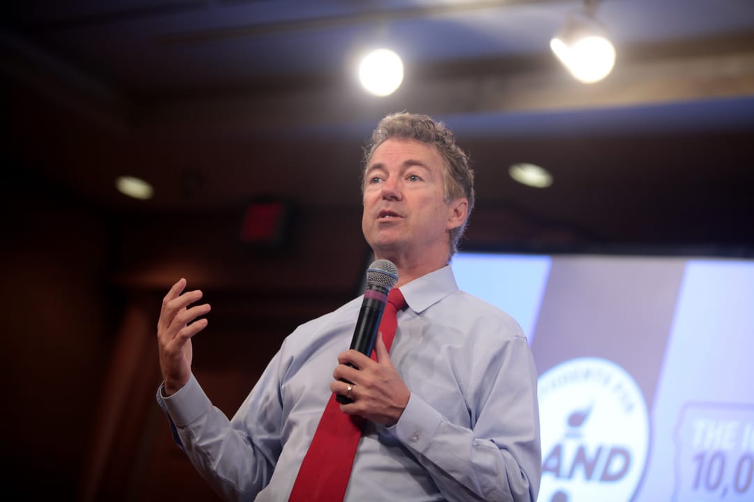 U.S. Senator Rand Paul speaking with supporters on his "The Iowa 10,000 College Tour!" at the Dows Conference Center at Buena Vista University in Storm Lake, Iowa.

Please attribute to Gage Skidmore if used elsewhere.