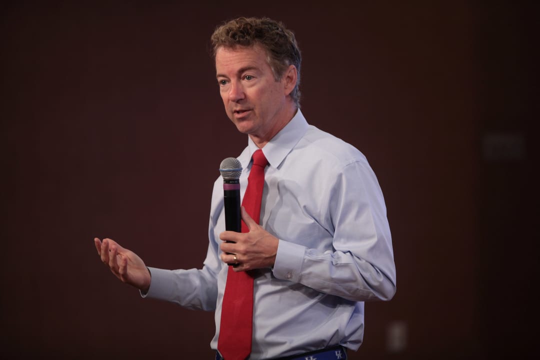 U.S. Senator Rand Paul speaking with supporters on his "The Iowa 10,000 College Tour!" at the Dows Conference Center at Buena Vista University in Storm Lake, Iowa.

Please attribute to Gage Skidmore if used elsewhere.