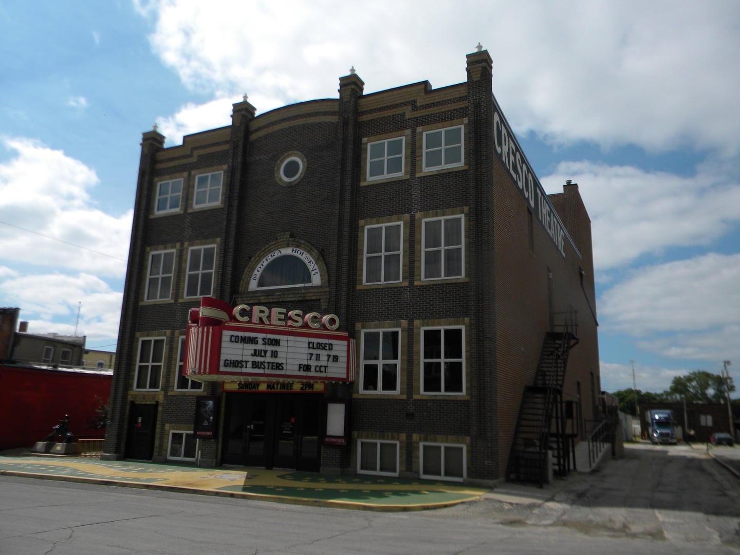 Cresco Opera House exterior, Howard County, Iowa, National Register of Historic Places