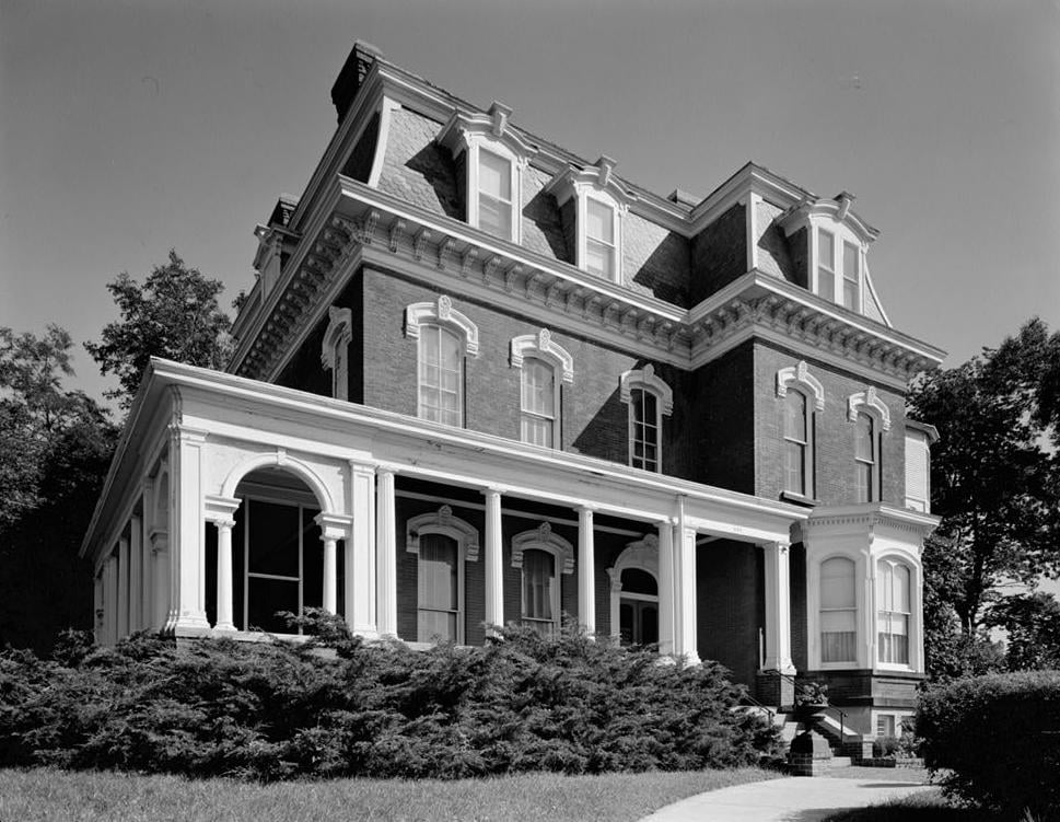 Second Empire facade of the General Dodge House, Council Bluffs, Iowa, a National Historic Landmark