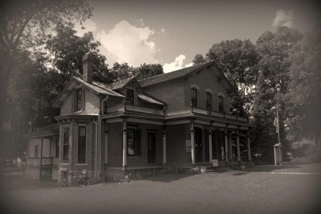 Exterior of the Granger House Victorian Museum, an 1848 Italianate home at 970 10th Street in Marion, Iowa