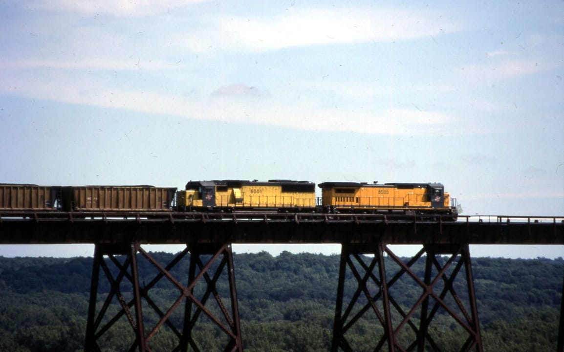 Boone Viaduct, a.k.a. Kate Shelley Bridge. Constructed in 1901, the Chicago &amp; North Western (C&amp;NW) Boone Viaduct was the longest, highest double-track rail bridge in the world. Unofficialy, everyone called it the Kate Shelley High Bridge.
