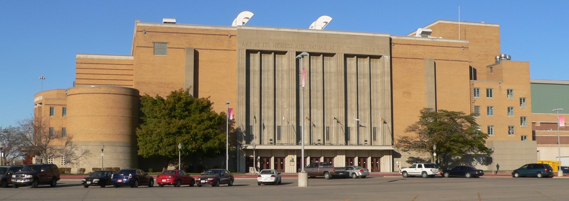 Sioux City Municipal Auditorium (now Long Lines Family Rec Center) in Sioux City, Iowa, designed in 1938 and completed 1950