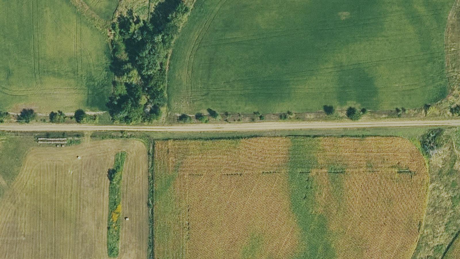 Aerial survey view of Stoneking Cemetery