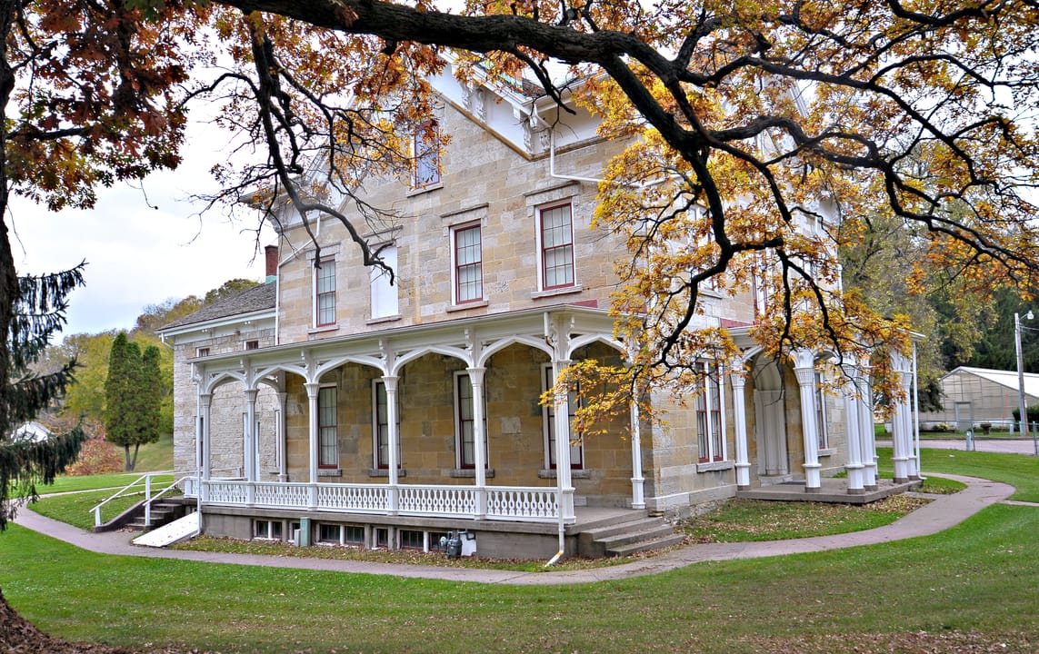 Mathias Ham House in Dubuque Iowa, historic 1857 Italianate Victorian mansion